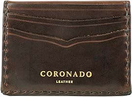 CORONADO LEATHER 本革 二つ折り財布 ダークブラウン Amazon | CORONADO LEATHER (コロナドレザー) 牛革製 手縫い